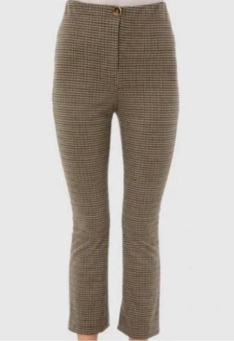 Tuckernuck  - Ashford High Rise Cropped Kick Hem Houndstooth Pants Business Career