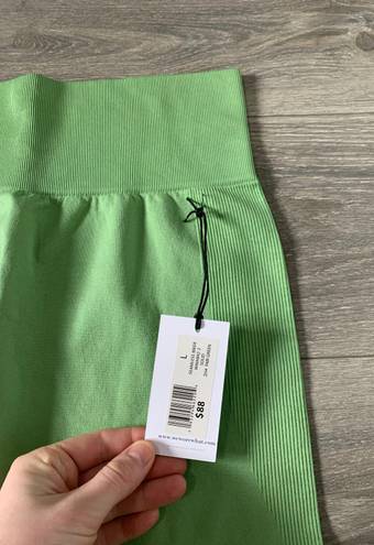 We Wore What NEW  Fair Green Seamless Biker Shorts