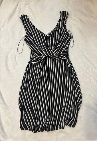 Candie's Black and White Striped Candie’s Dress