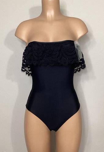 PilyQ New.  black lace one piece