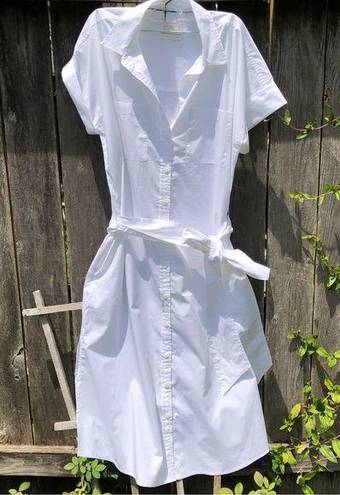 J.Crew NEW  White Cotton Shirt Dress M