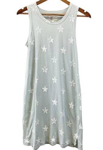 Current/Elliott Current Elliott Women 0 The Beatnik Star Print Sleeveless Dress Pale Teal White