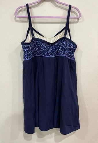 Maxine of Hollywood Maxine Navy Blue Dress Bathing Suit Full Coverage