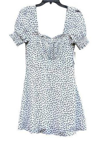 The Row  A White Ditzy Floral Scoop Neck Smocked Mini Dress Women’s Medium NWT