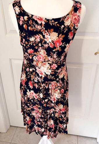 American Eagle  OUTFITTERS FLORAL PRINT NAVY SUNDRESS