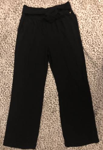 Guess Wide Leg Tie Waist Pant Black Medium