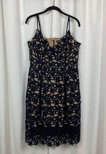 City Chic  Navy Blue So Fancy Crochet Lace Dress Sz.XS/14W