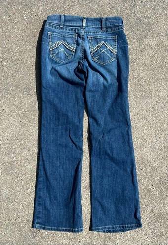 Ariat  Whipstitch Boot Cut Jeans Mid Rise Rainstorm 29R