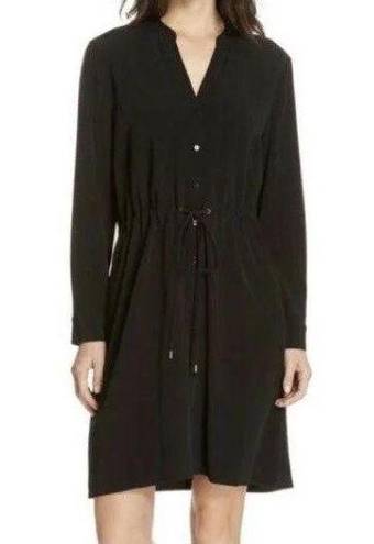 Eileen Fisher NWT  tencel crepe black dress medium