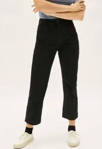 Everlane NWT  Black The Straight Leg Crop Cropped Pants Women's Size 00