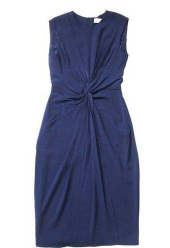 MM.LaFleur NWT  Taylor 2.0 in Deep Indigo Satin Back Crepe Twist Sheath Dress 0