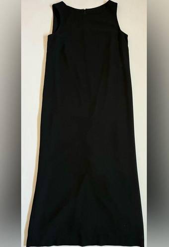 Talbots  Sleeveless Scoop Neck Formal Midi Dress Black Size 4