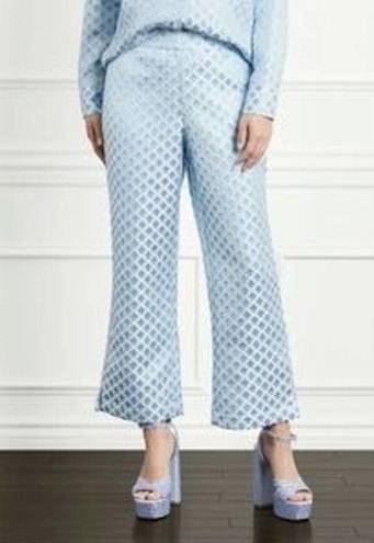 Hill House  the Winston Pant blue snowflake brocade holiday 2022 size small NWT