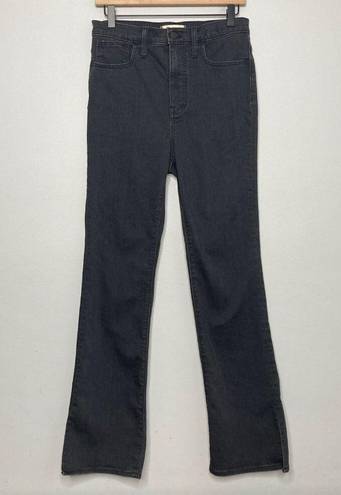 Madewell Roadtripper Skinny Flare Jeans 28 Black Bellhaven Stretch High Rise 70s