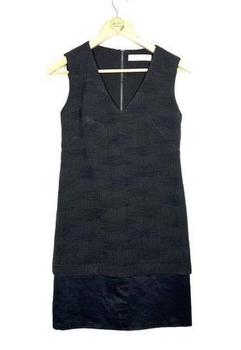 Hunter Bell  Julia Sheath Dress XS Black Textured Sleeveless