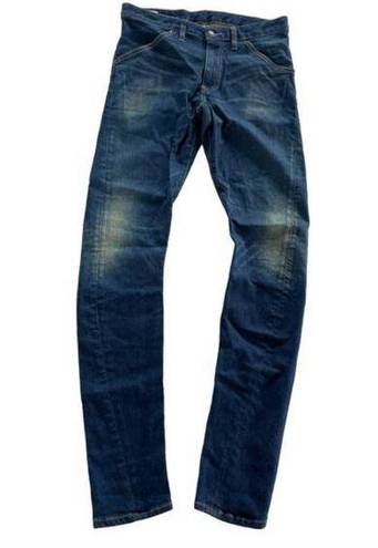 Twisted 6397 Jeans Womens 27 Blue Denim Dark Dirty  Seams Skinny High Rise Cotton