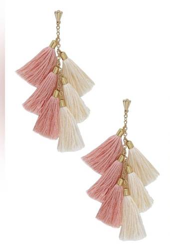 Ettika NWT  daydreamer tassel 18k gold plated earrings