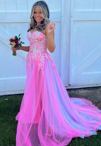 Jovani 23713  Multi Pink Dress