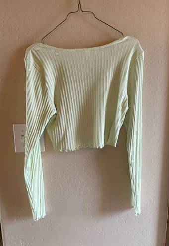 BP Pastel Lime Green Crop Top