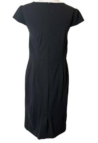 Betsey Johnson  black sheath dress crystal buttons sz 10