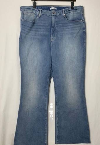 Good American  Flare Stretch Good ‘90s Good Flare Jeans High Waist Plus Size 22