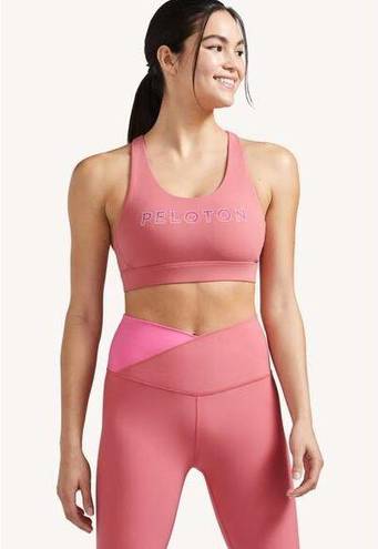 Peloton  Cadent Strappy Fast Pink Sports Bra Size Medium