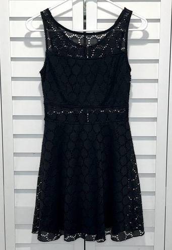 Trixxi Xs black mini dress crochet overlay lined mini dress xs black  dress dress