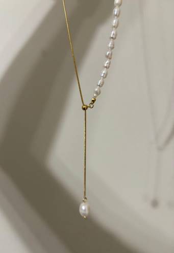 Kendra Scott Gold Pearl Necklace