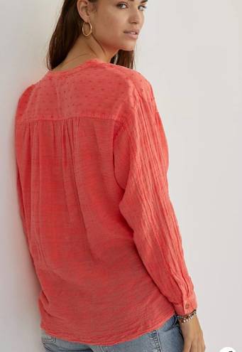 Pilcro and the Letterpress Coral Mila Blouse