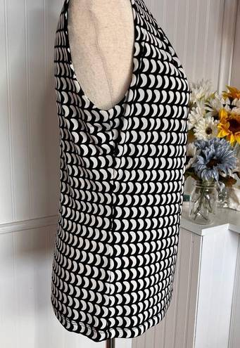 The Moon Black & White Sleeveless Blouse Marc New York