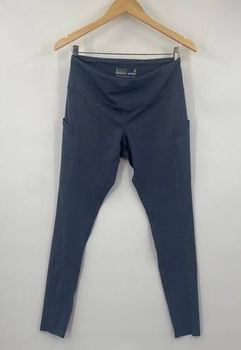 5.11  Tactical Kaia Capri Leggings Raw Hem Side Pockets Slate Blue Womens Medium