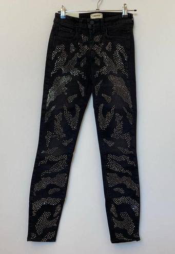 L'Agence NWT  Margot Embellished Cropped High-Rise Skinny Jeans Size 23