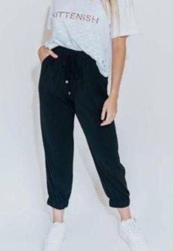 Kittenish  Wednesday Drawstring Jogger Pant Black Small