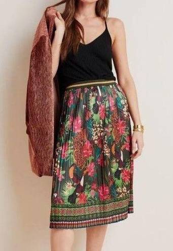 Farm Rio  Bosque Pleated Midi Skirt