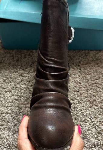 blowfish  Womens Brown Wedge Heel Boots Size 8.5