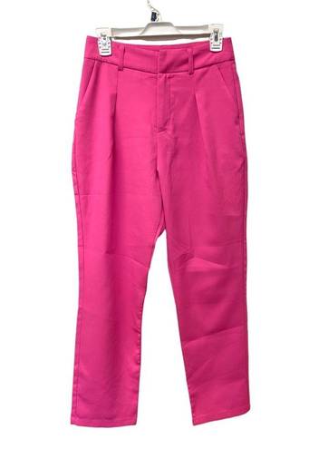 Missguided NWT  Barbie Pink Cigarette Leg High Waisted Trousers size 10