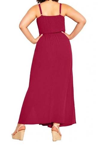 City Chic  Rhubarb Red Riviera Maxi Dress Sz.L(20) NWT