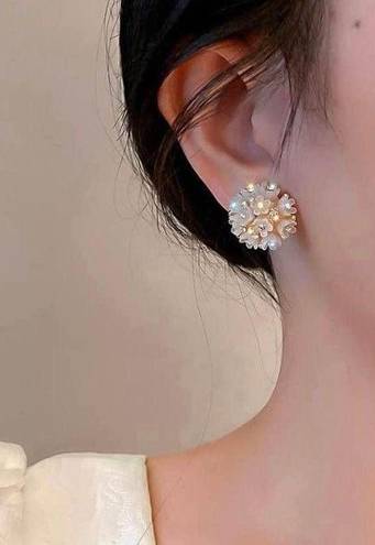 925 Silver Post Flower Stud Earrings for Women Gold