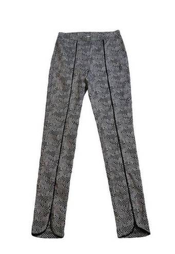 Joseph Ribkoff  Vertical Seam Notched Ankle Skinny Stretch Pants Geo Print 183525