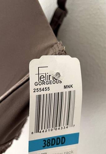 Felina  Bra Womens 38DDD Mink Gorgeous Cushion Comfort T-Shirt New with Flaw NWT
