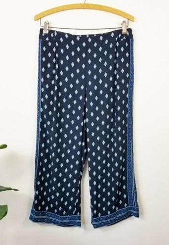 J.Jill  Women's Size XS Ponte Pull On Pants Wide Leg Lounge Floral Elatic Waist‎