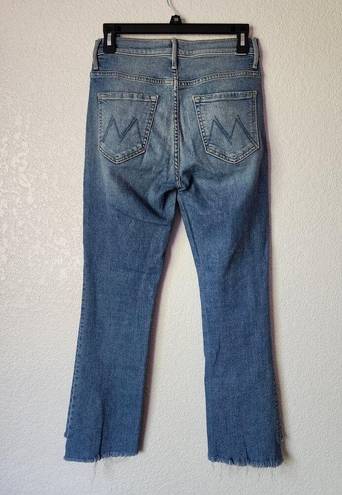 Mother Insider Crop Step Fray Jeans in Shoot To Thrill Denim Size 27