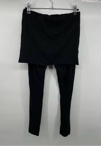 Splendid  Black Foldover Skirt Leggings Tennis Skirt Combo Size Small