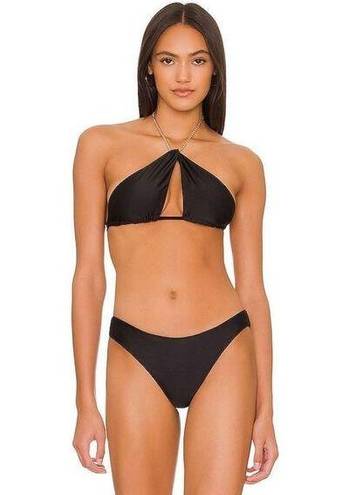 PilyQ New.  black chain bikini top. Medium. Retails $92