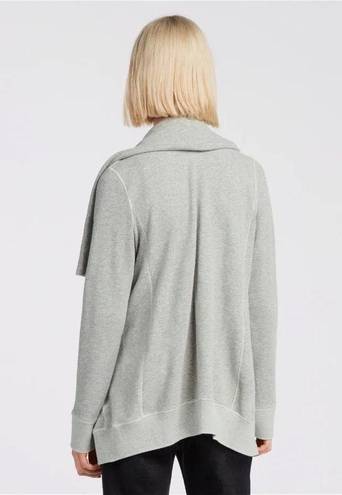 ALLSAINTS  Mila Dahlia Sweatshirt Grey Zipper Oversized Cardigan XS