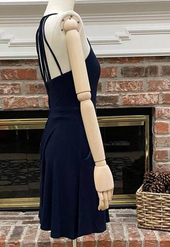 B Darlin 🎉HP🎉  navy blue juniors minidress w/ pockets/ 3/4 /Excellent condition