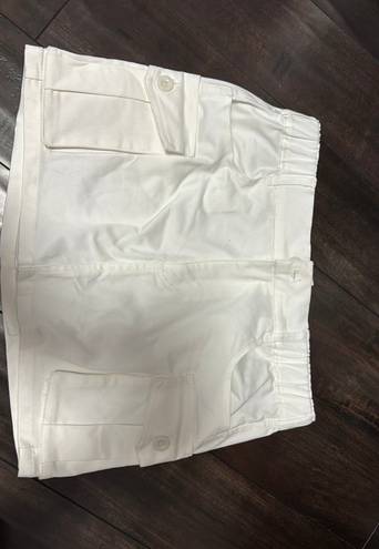 White Cargo Skirt