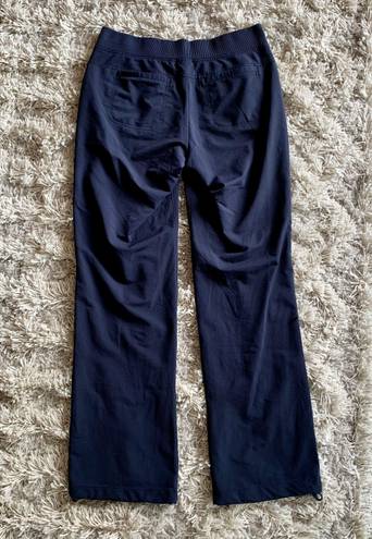 Athleta Y2K Early 2000s Navy Blue  Midtown Trouser Elastic Drawstring Waist Sweatpants Mid-Low Rise