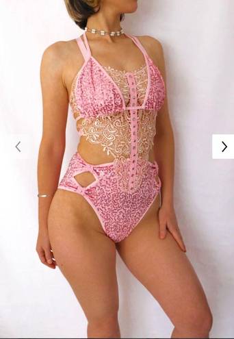 Visorant the Label Pink Mystery Rave and Festival Bodysuit