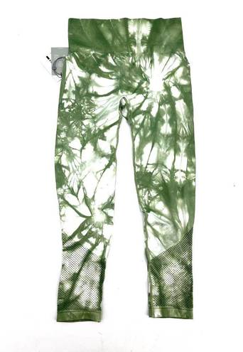 DKNY  Sport Women's Tie-Dye Sage Green Workout Gym Yoga Leggings Large